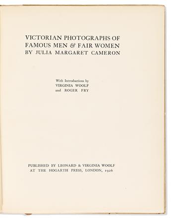 Cameron, Julia Margaret (1815-1879) Victorian Photographs of Famous Men and Fair Women.